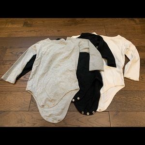 Black Mini Mioche made in Canada long sleeve onesie